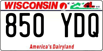 WI license plate 850YDQ