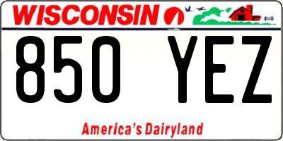 WI license plate 850YEZ