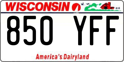 WI license plate 850YFF