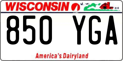WI license plate 850YGA