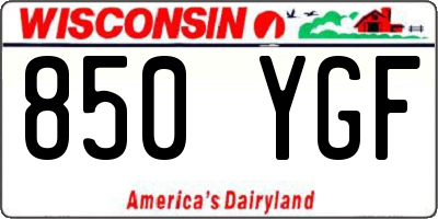 WI license plate 850YGF