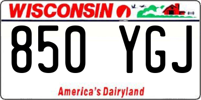 WI license plate 850YGJ