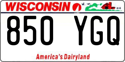 WI license plate 850YGQ