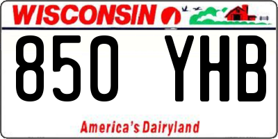 WI license plate 850YHB