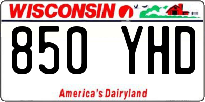 WI license plate 850YHD