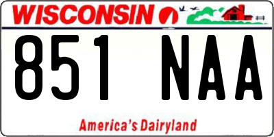 WI license plate 851NAA