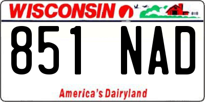 WI license plate 851NAD