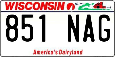 WI license plate 851NAG