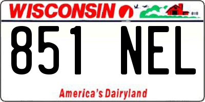 WI license plate 851NEL