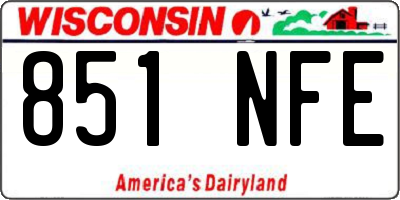 WI license plate 851NFE