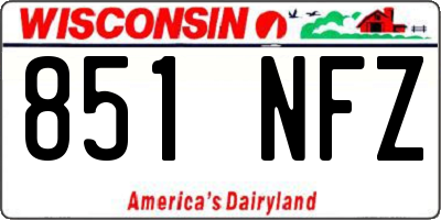 WI license plate 851NFZ