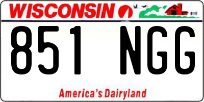 WI license plate 851NGG