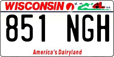 WI license plate 851NGH
