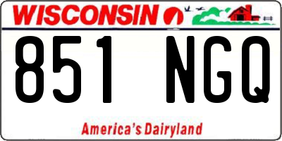 WI license plate 851NGQ
