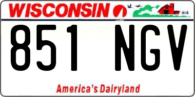 WI license plate 851NGV