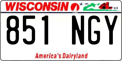 WI license plate 851NGY