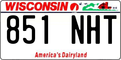 WI license plate 851NHT