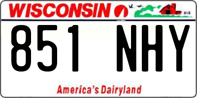 WI license plate 851NHY