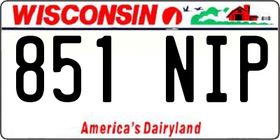 WI license plate 851NIP