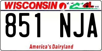 WI license plate 851NJA