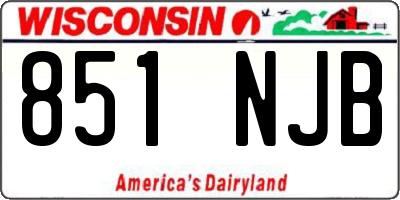WI license plate 851NJB