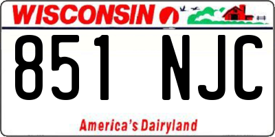 WI license plate 851NJC