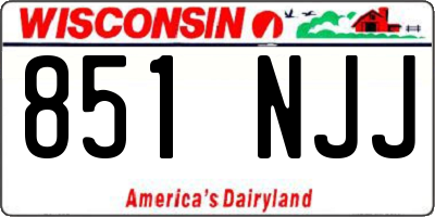 WI license plate 851NJJ