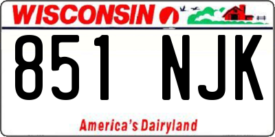 WI license plate 851NJK