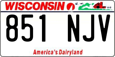 WI license plate 851NJV