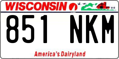 WI license plate 851NKM