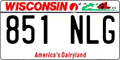 WI license plate 851NLG