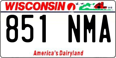 WI license plate 851NMA