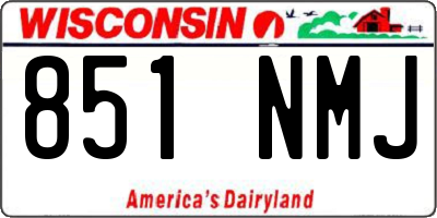 WI license plate 851NMJ
