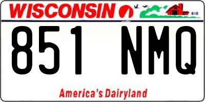WI license plate 851NMQ