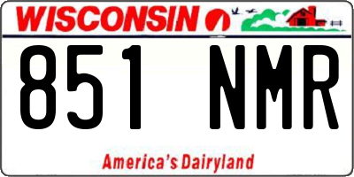 WI license plate 851NMR
