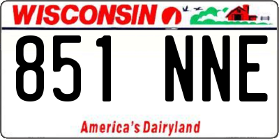 WI license plate 851NNE