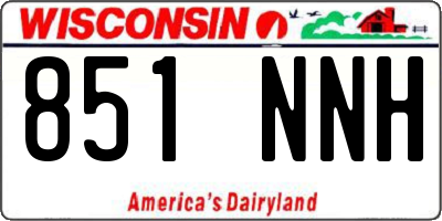 WI license plate 851NNH