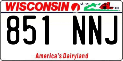 WI license plate 851NNJ