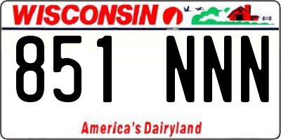 WI license plate 851NNN