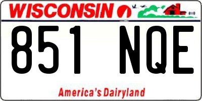 WI license plate 851NQE