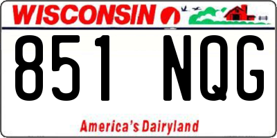 WI license plate 851NQG