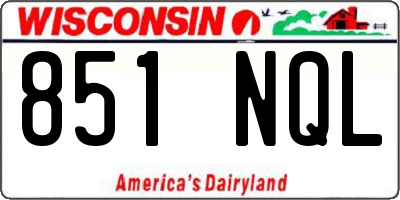WI license plate 851NQL