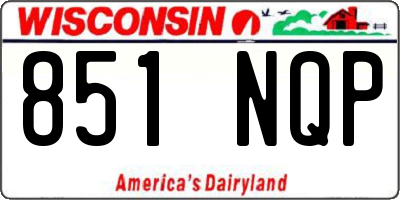 WI license plate 851NQP