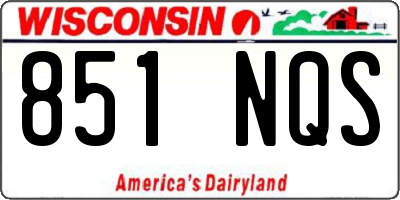 WI license plate 851NQS