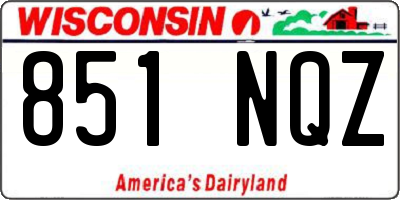 WI license plate 851NQZ