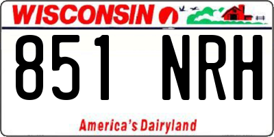 WI license plate 851NRH