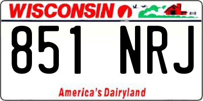 WI license plate 851NRJ