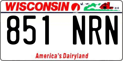 WI license plate 851NRN