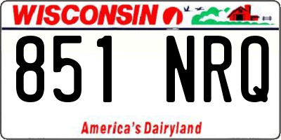 WI license plate 851NRQ