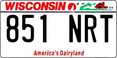 WI license plate 851NRT